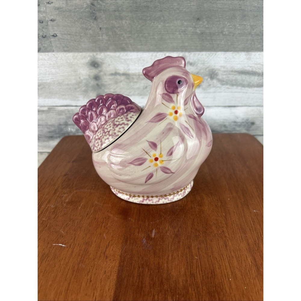 Temp-Tations Old World Red Sugar Bowl Chicken Rooster